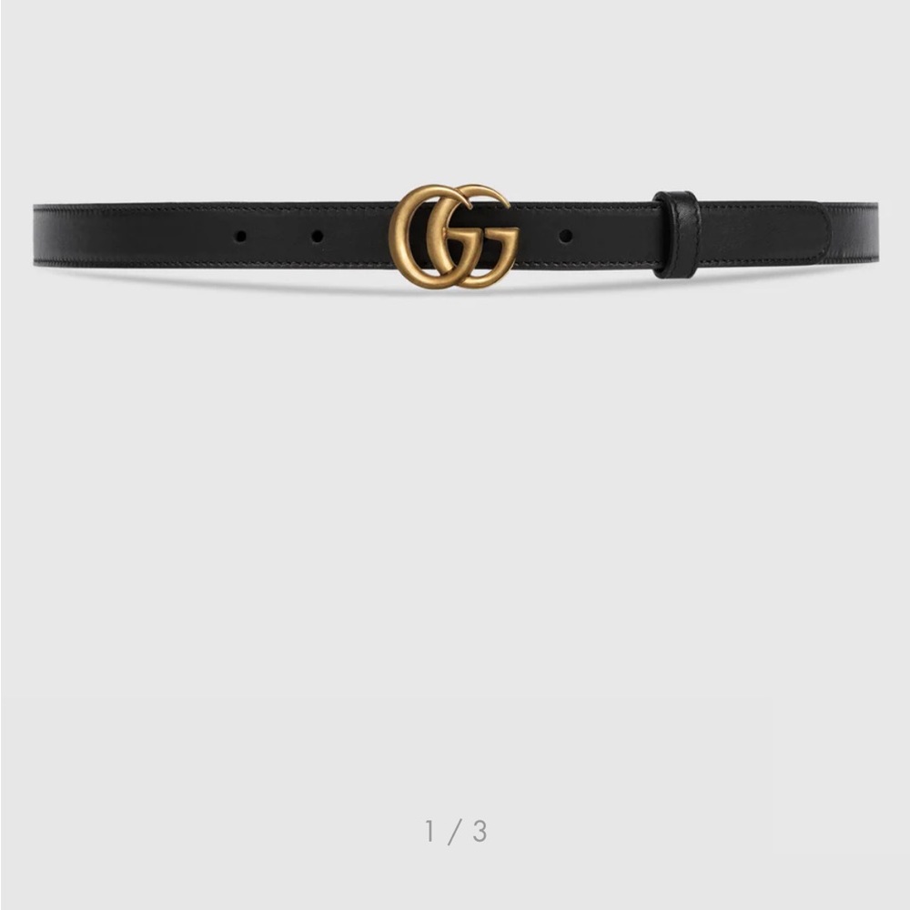 Leather Gucci belt with double B buckle 75